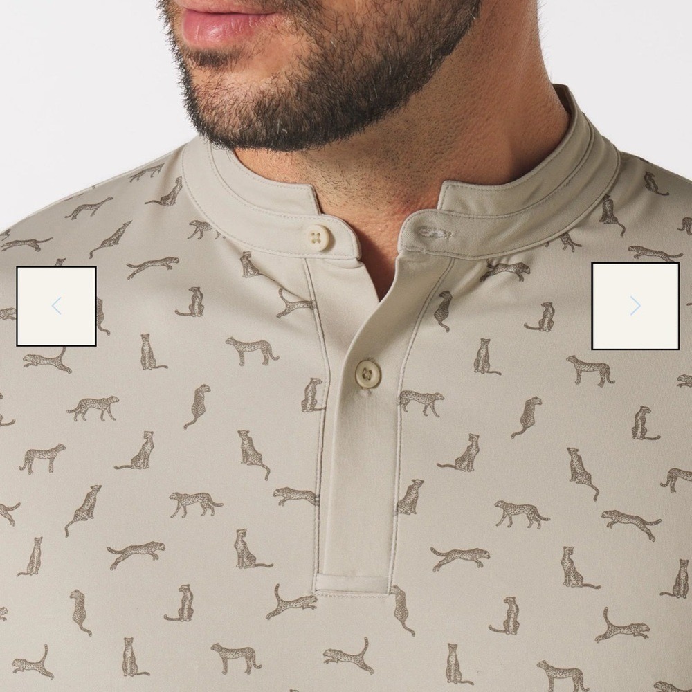 Mantra‎ Mens Catalyst Polo Namibia Collection Cheetah XL Golf Athletic Stretch